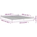 Pikkukuva 9 / 9: vidaXL Sängynrunko 160x200 cm täysi mänty -  Sängyt & sängynrungot