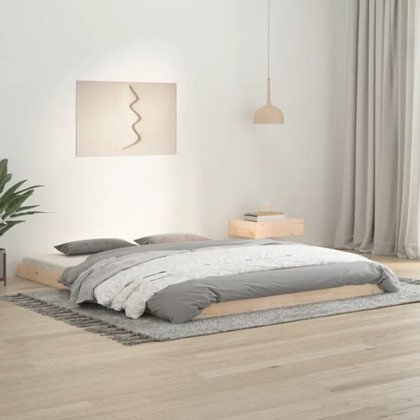 vidaXL Sängynrunko 160x200 cm täysi mänty - Sängyt & sängynrungot