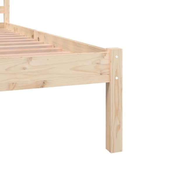 vidaXL Sängram massiv furu 140x190 cm - Sängar & sängramar