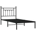 Pikkukuva 6 / 11: vidaXL Metallinen sängynrunko päädyllä musta 90x200 cm -  Sängyt & sängynrungot
