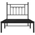 Pikkukuva 7 / 11: vidaXL Metallinen sängynrunko päädyllä musta 90x200 cm -  Sängyt & sängynrungot