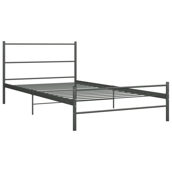 vidaXL Sängynrunko harmaa metalli 90x200 cm -  Sängyt & sängynrungot