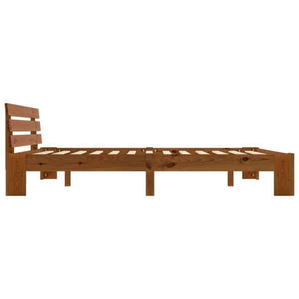 vidaXL sengestel massivt fyrretræ 180 x 200 cm gyldenbrun - Senge & sengeramme
