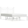 Miniatyrbillede 3 af 11: vidaXL sengeramme med sengegavl 120x190 cm metal hvid -  Senge & sengeramme