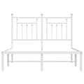 Miniatyrbillede 7 af 11: vidaXL sengeramme med sengegavl 120x190 cm metal hvid -  Senge & sengeramme