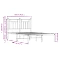 Miniatyrbillede 11 af 11: vidaXL sengeramme med sengegavl 120x190 cm metal hvid -  Senge & sengeramme