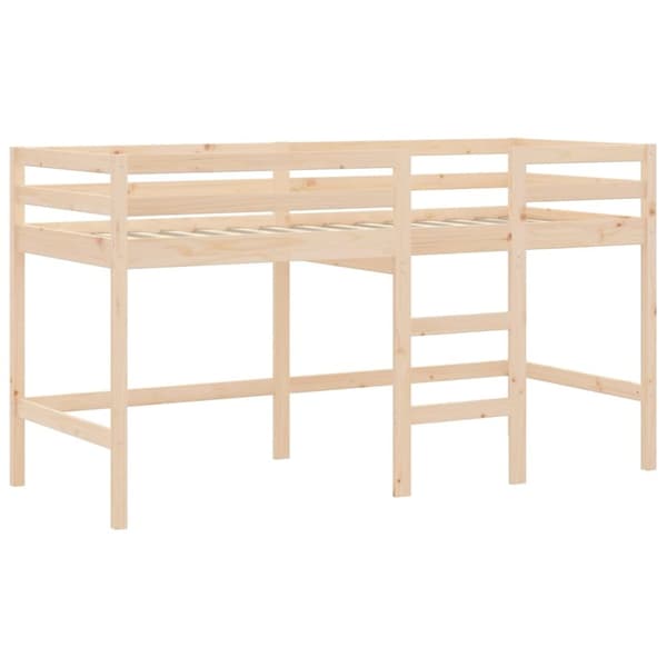 vidaXL Loftsäng med stege 80x200 cm massiv furu -  Sängar & sängramar