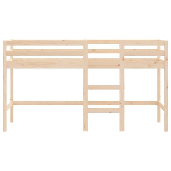 vidaXL Loftsäng med stege 80x200 cm massiv furu - Sängar & sängramar