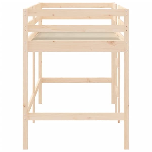 vidaXL Loftsäng med stege 80x200 cm massiv furu - Sängar & sängramar