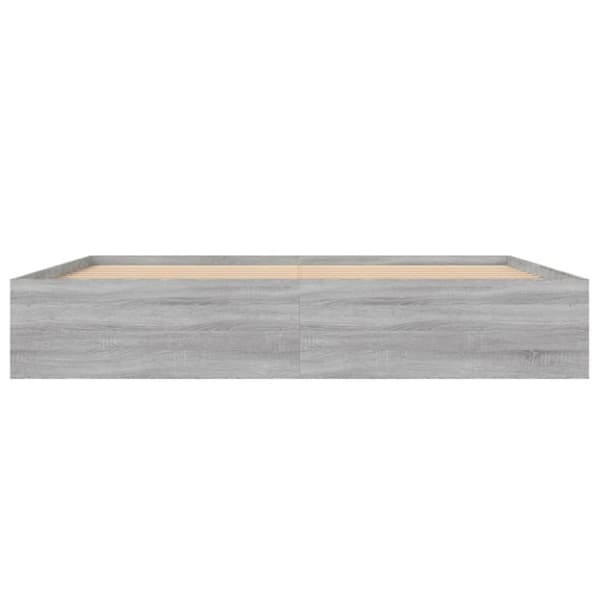 vidaXL Sängynrunko harmaa Sonoma 200x200 cm - Sängyt & sängynrungot