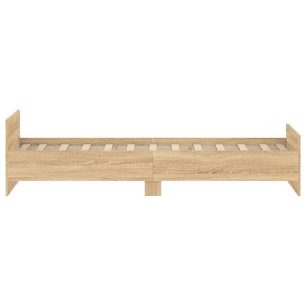 vidaXL sengeramme 100x200 cm konstrueret træ sonoma-eg - Senge & sengeramme