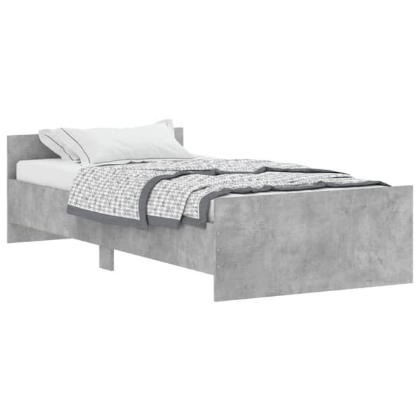 vidaXL Sängynrunko betoninharmaa 90x190 cm tekninen puu -  Sängyt & sängynrungot