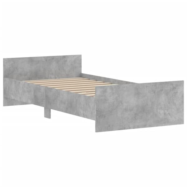 vidaXL Sängynrunko betoninharmaa 90x190 cm tekninen puu - Sängyt & sängynrungot