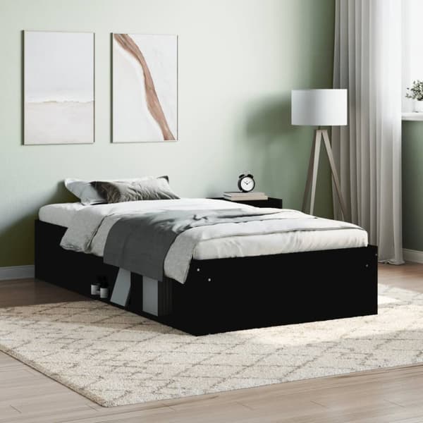 vidaXL Sängynrunko musta 90x190 cm -  Sängyt & sängynrungot