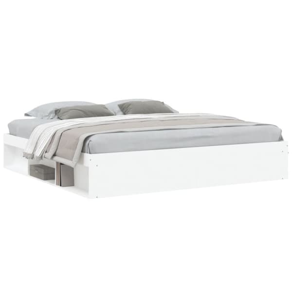 vidaXL sengeramme 200x200 cm hvid -  Senge & sengeramme
