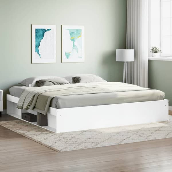 vidaXL sengeramme 200x200 cm hvid -  Senge & sengeramme