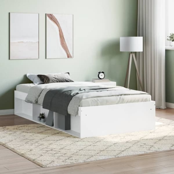 vidaXL sengeramme 90x200 cm hvid -  Senge & sengeramme