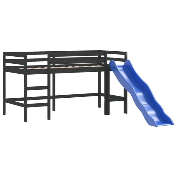 vidaXL Lasten parvisänky tornilla mustavalkoinen 80x200 cm täysi mänty -  Sängyt & sängynrungot