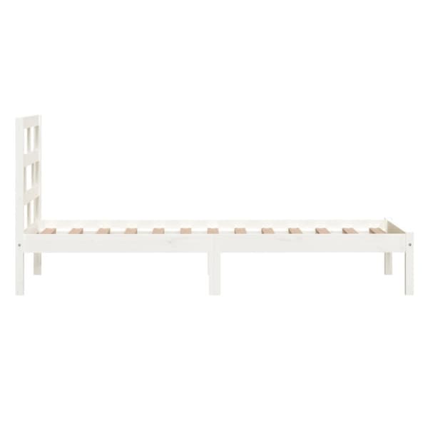 vidaXL Sängynrunko valkoinen 90x190 cm Single täysi puu -  Sängyt & sängynrungot