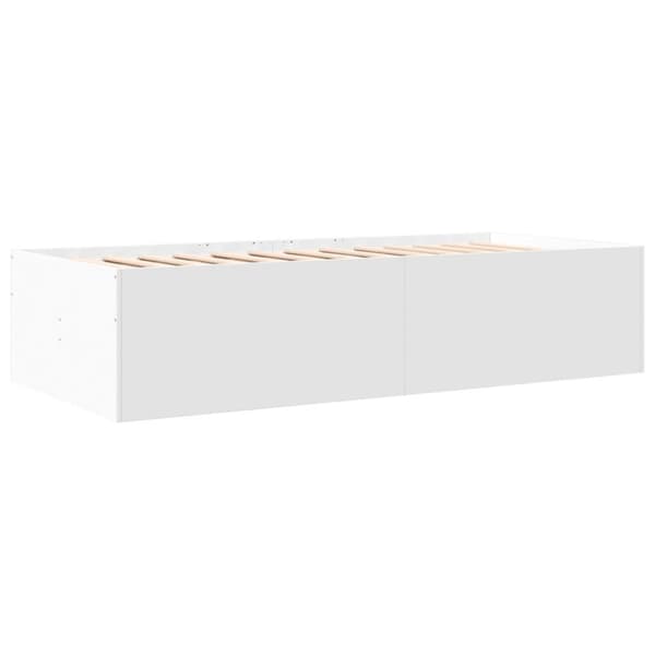 vidaXL Sängram med lådor vit 75x190 cm konstruerat trä - Sängar & sängramar