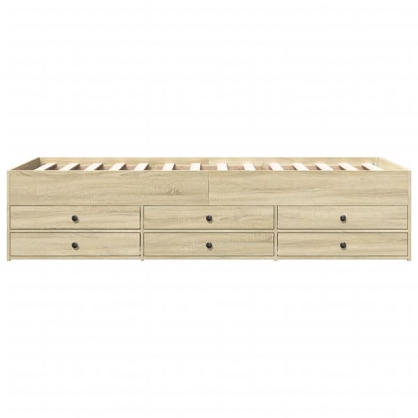 vidaXL daybed med skuffer 90x190 cm konstrueret træ sonoma-eg -  Senge & sengeramme