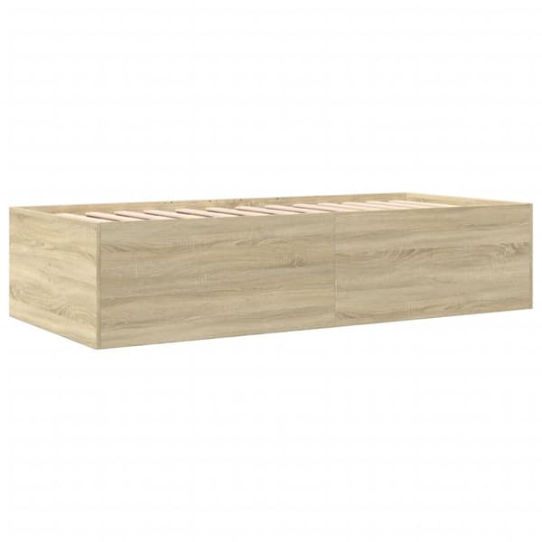 vidaXL daybed med skuffer 90x190 cm konstrueret træ sonoma-eg - Senge & sengeramme