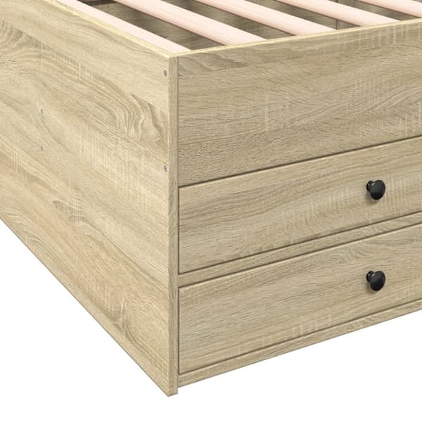vidaXL daybed med skuffer 90x190 cm konstrueret træ sonoma-eg -  Senge & sengeramme