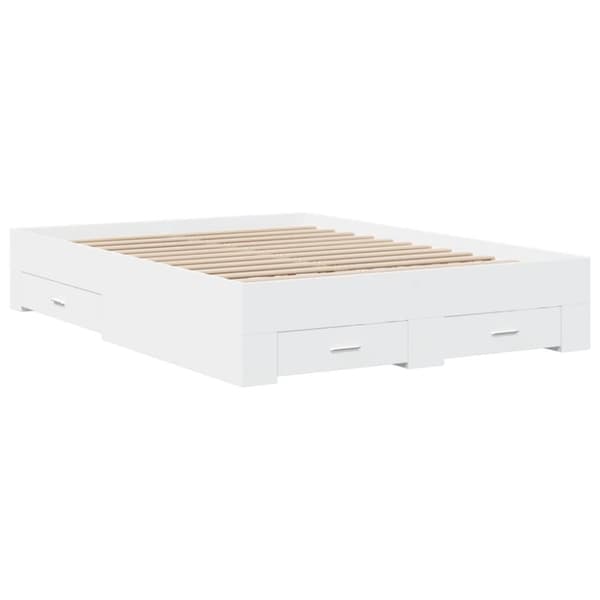 vidaXL sengeramme med skuffer 120x200 cm konstrueret træ hvid - Senge & sengeramme