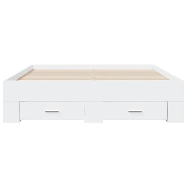 vidaXL sengeramme med skuffer 120x200 cm konstrueret træ hvid - Senge & sengeramme