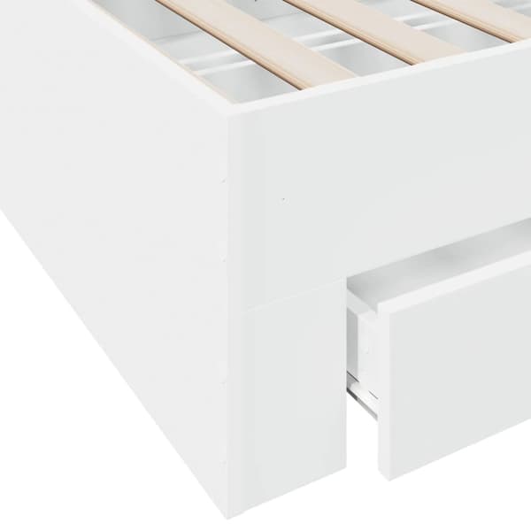 vidaXL sengeramme med skuffer 120x200 cm konstrueret træ hvid - Senge & sengeramme