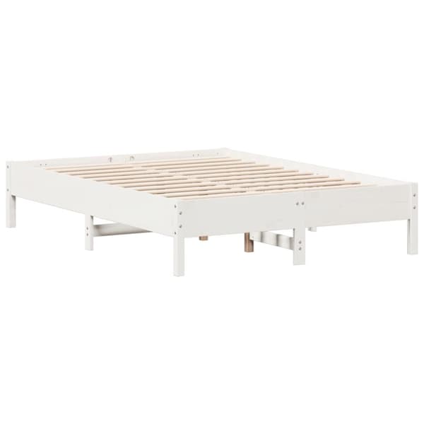 vidaXL Sängynrunko valkoinen 135x190 cm täysi mänty - Sängyt & sängynrungot