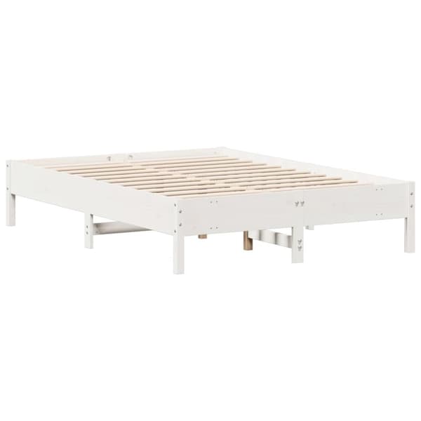 vidaXL Sängynrunko valkoinen 135x190 cm täysi mänty - Sängyt & sängynrungot