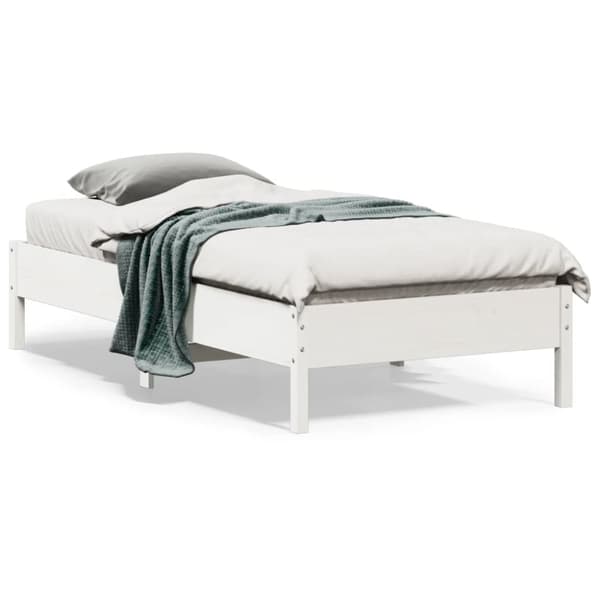 vidaXL Sängynrunko valkoinen 75x190 cm täysi mänty - Sängyt & sängynrungot