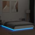 Miniatyrbillede 4 af 11: vidaXL sengeramme med LED-lys 140x200 cm konstrueret træ hvid -  Senge & sengeramme