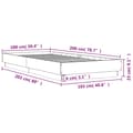 Pikkukuva 10 / 10: vidaXL Sängynrunko Sonoma tammi 100x200 cm tekninen puu -  Sängyt & sängynrungot