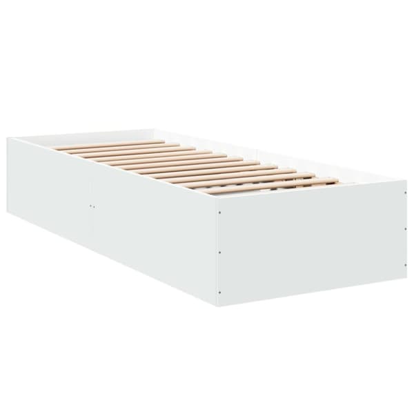 vidaXL Sängynrunko valkoinen 75x190 cm tekninen puu - Sängyt & sängynrungot