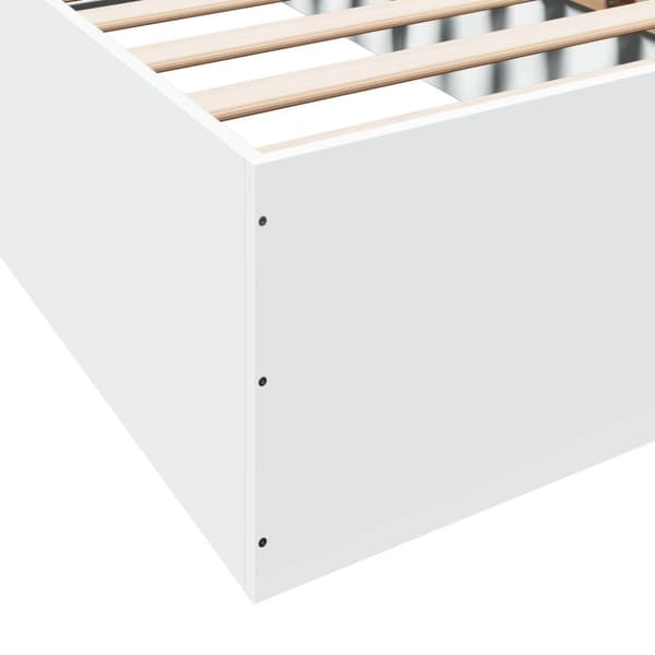 vidaXL Sängynrunko valkoinen 75x190 cm tekninen puu - Sängyt & sängynrungot