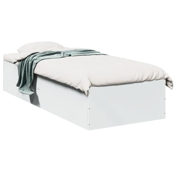 vidaXL Sängynrunko valkoinen 75x190 cm tekninen puu - Sängyt & sängynrungot