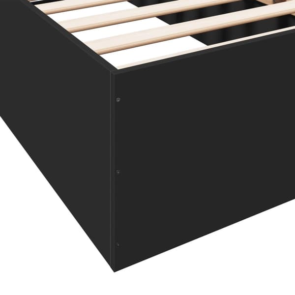 vidaXL Sängynrunko musta 90x190 cm tekninen puu -  Sängyt & sängynrungot