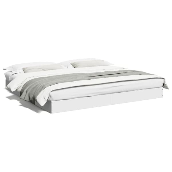 vidaXL sengestel 180x200 cm konstrueret træ hvid -  Senge & sengeramme