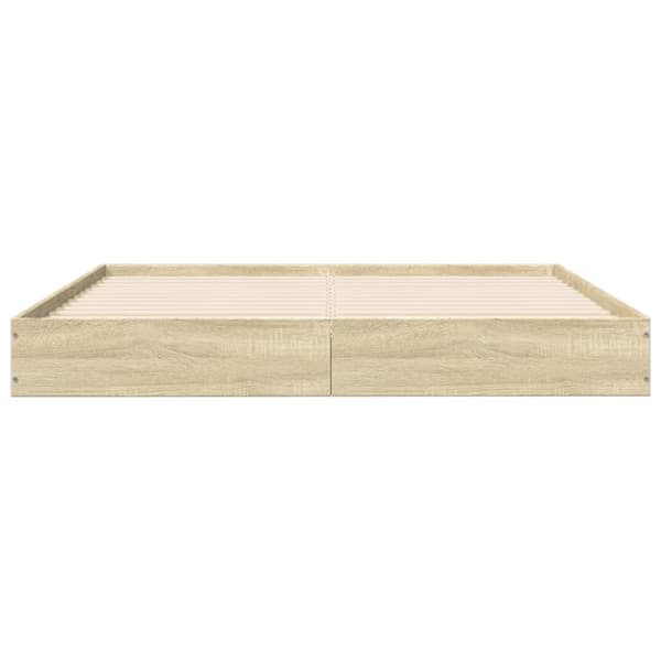 vidaXL sengestel 140x200 cm konstrueret træ sonoma-eg - Senge & sengeramme