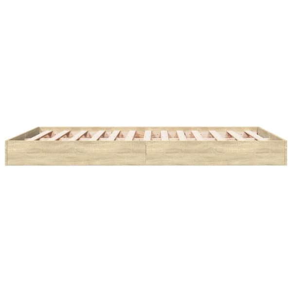 vidaXL sengestel 140x200 cm konstrueret træ sonoma-eg - Senge & sengeramme