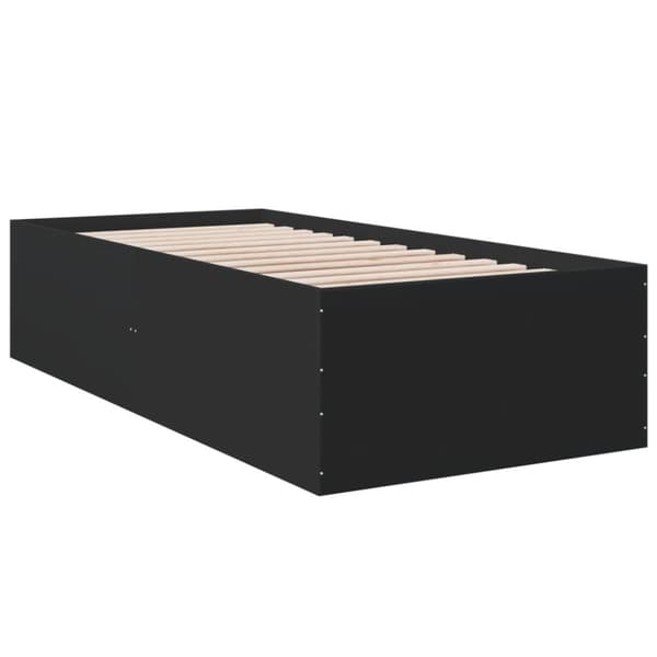 vidaXL sengeramme 90x190 cm konstrueret træ sort -  Senge & sengeramme