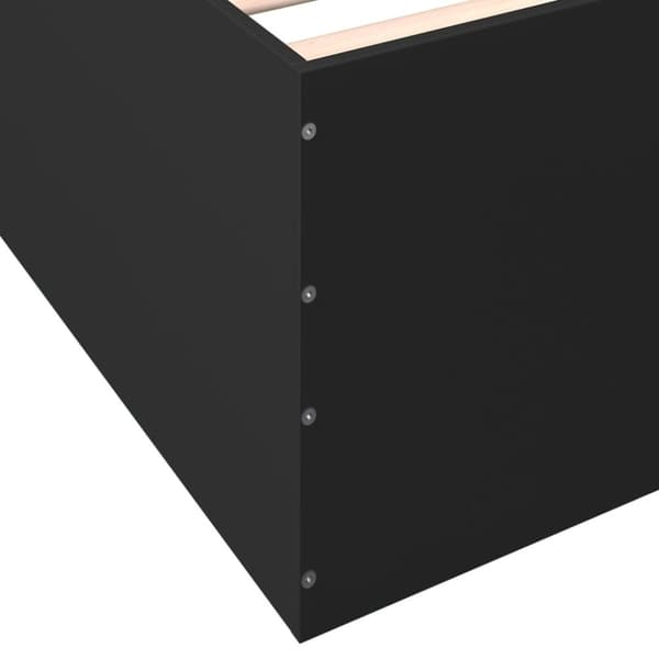 vidaXL sengeramme 90x190 cm konstrueret træ sort - Senge & sengeramme