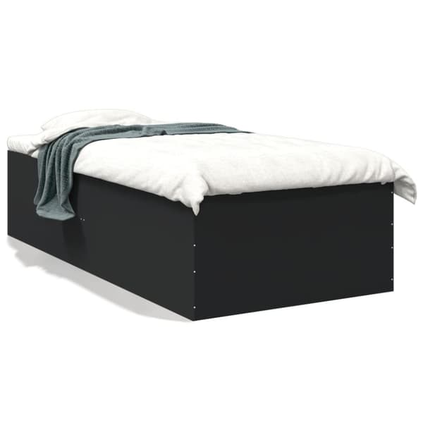 vidaXL sengeramme 90x190 cm konstrueret træ sort - Senge & sengeramme