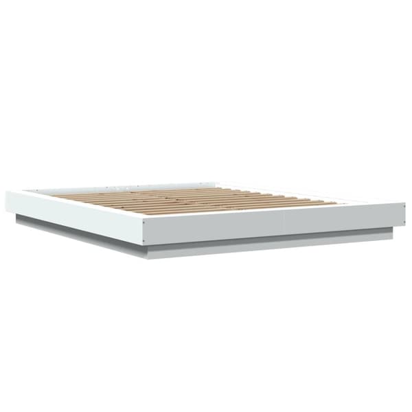 vidaXL sengestel 150x200 cm konstrueret træ hvid -  Senge & sengeramme