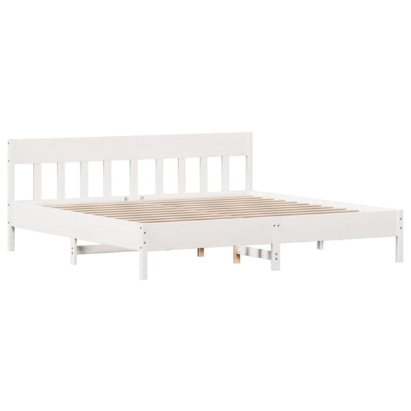 vidaXL sengeramme med sengegavl 180x200 cm massivt fyrretræ - Senge & sengeramme