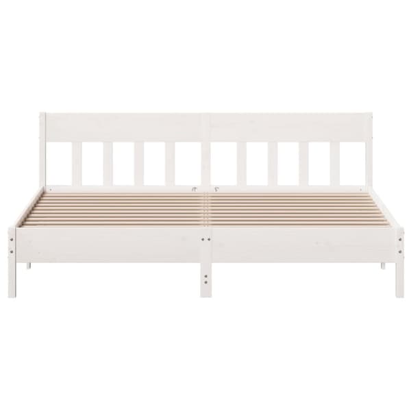 vidaXL sengeramme med sengegavl 180x200 cm massivt fyrretræ - Senge & sengeramme