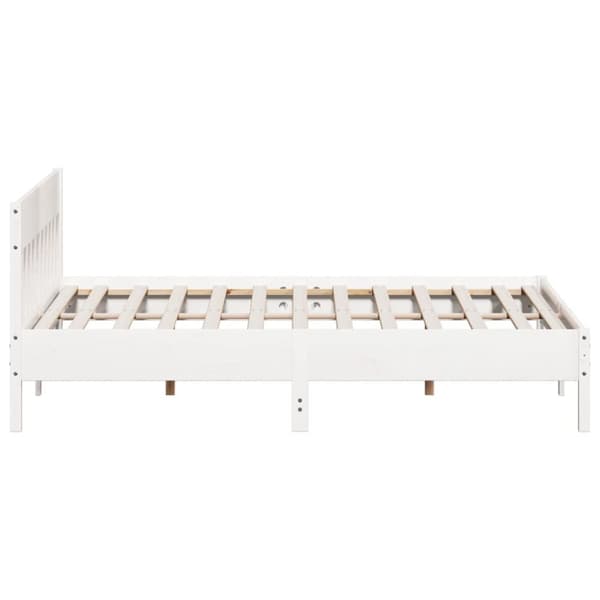 vidaXL sengeramme med sengegavl 180x200 cm massivt fyrretræ - Senge & sengeramme