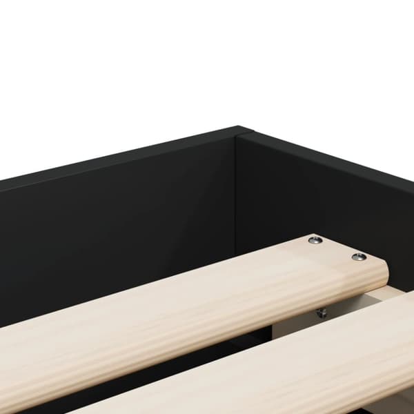 vidaXL sengeramme med skuffer 75x190 cm konstrueret træ sort -  Senge & sengeramme